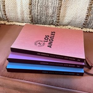 Louis Vuitton city guide books- LA, London, and Paris